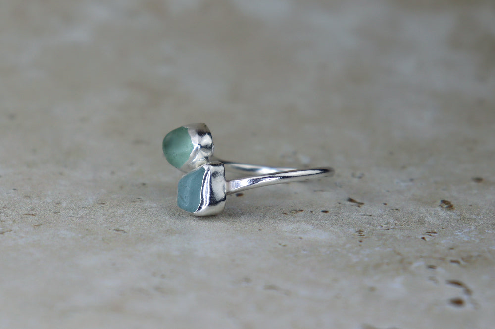 UK Size O/P Welsh Sea Glass Ring