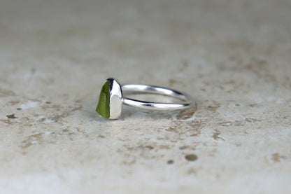 UK Size P/Q Welsh Sea Glass Ring