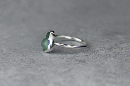 UK Size T Welsh Sea Glass Ring