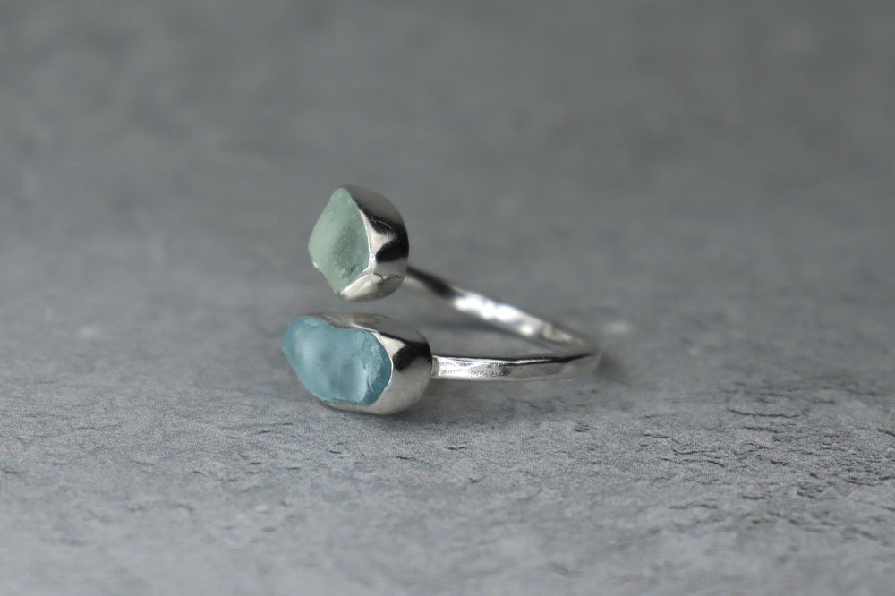 UK Size N/O Welsh Sea Glass Ring