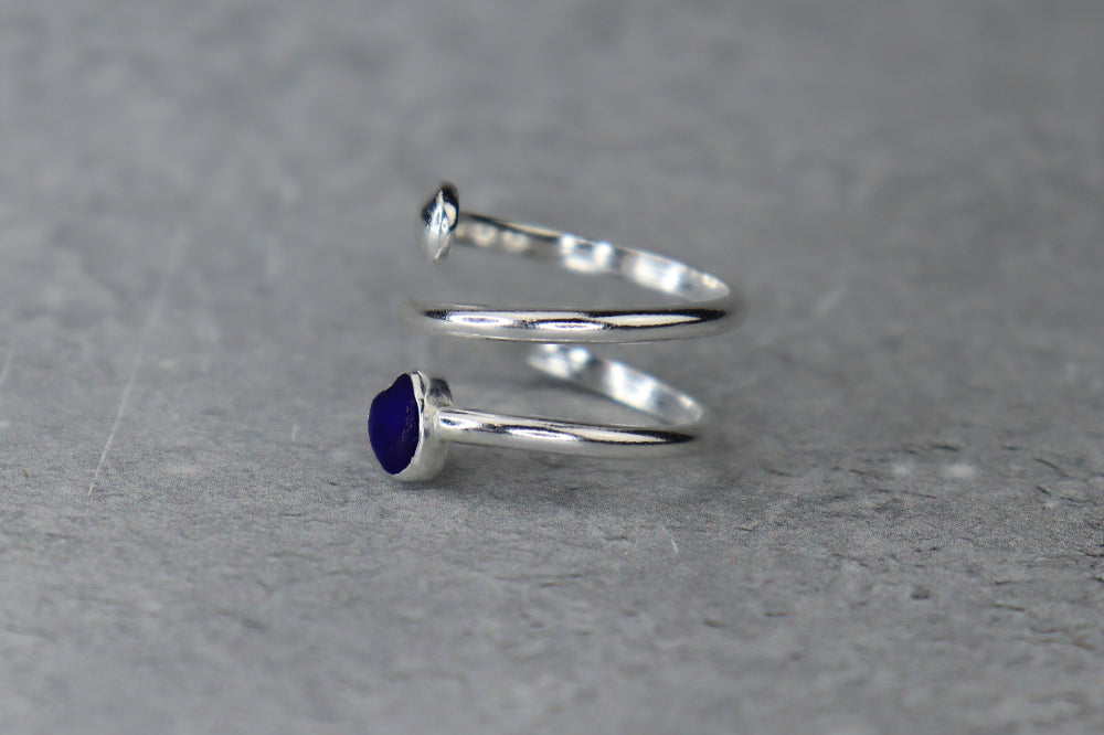 UK Size R/S Welsh Sea Glass Ring