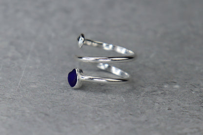 UK Size R/S Welsh Sea Glass Ring