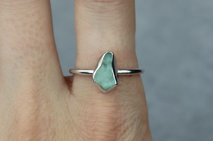 UK Size T Welsh Sea Glass Ring