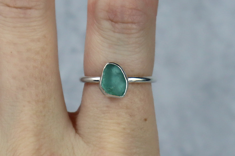 UK Size N/O Welsh Sea Glass Ring