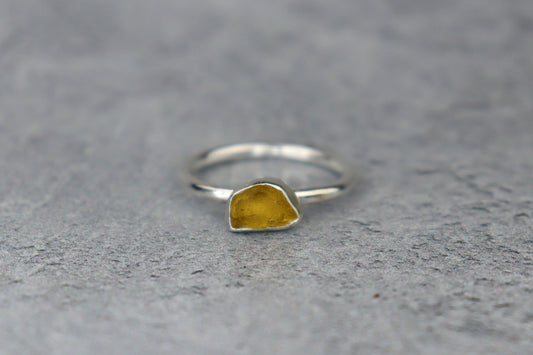 UK Size M Welsh Sea Glass Ring