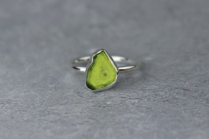 UK Size K Welsh Sea Glass Ring