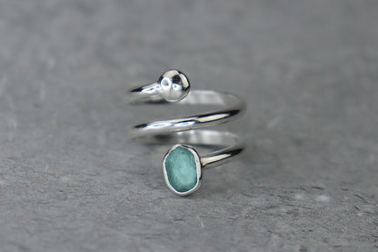 UK Size M/N Welsh Sea Glass Ring