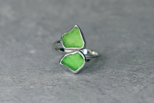 UK Size K Welsh Sea Glass Ring