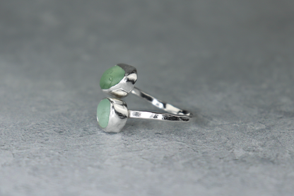 UK Size R Welsh Sea Glass Ring