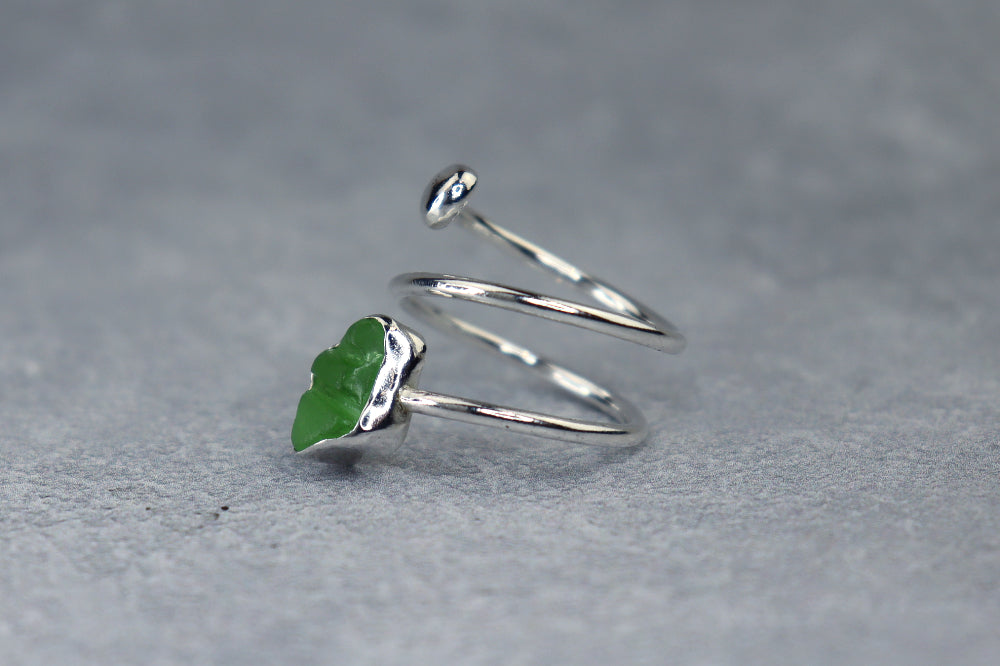 UK Size R/S Welsh Sea Glass Ring