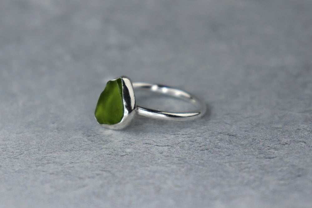 UK Size K Welsh Sea Glass Ring
