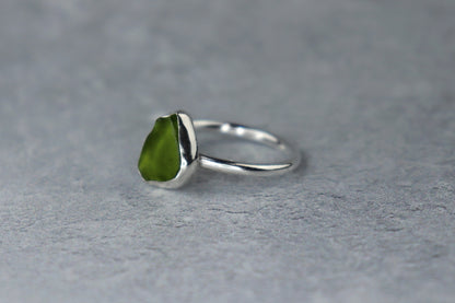 UK Size K Welsh Sea Glass Ring