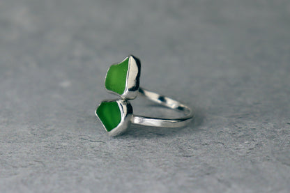 UK Size K Welsh Sea Glass Ring