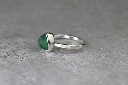 UK Size P Welsh Sea Glass Ring