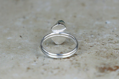 UK Size P Welsh Sea Glass Ring