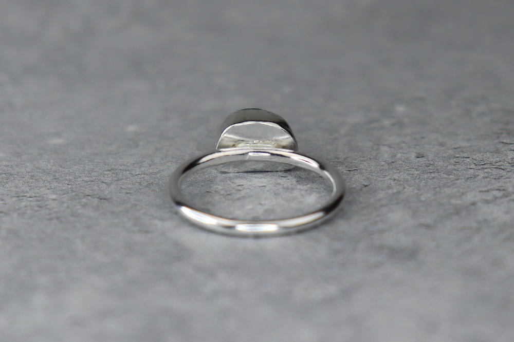 UK Size P/Q Welsh Sea Glass Ring
