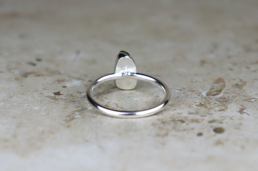 UK Size O Welsh Sea Glass Ring