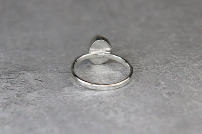 UK Size P Welsh Sea Glass Ring