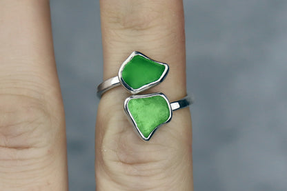 UK Size K Welsh Sea Glass Ring