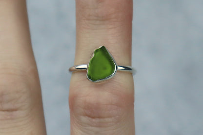 UK Size K Welsh Sea Glass Ring
