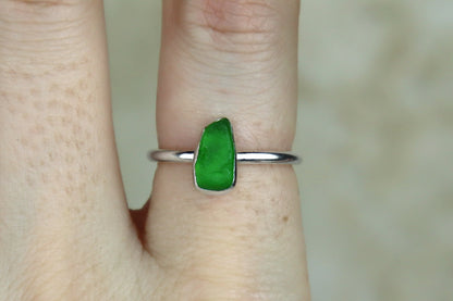 UK Size O Welsh Sea Glass Ring