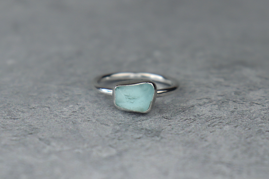 UK Size M/N Welsh Sea Glass Ring