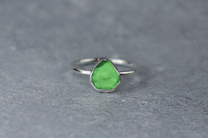 UK Size T Welsh Sea Glass Ring