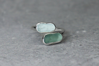 UK Size K/L Welsh Sea Glass Ring