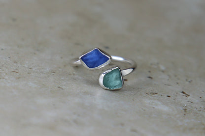 UK Size N Welsh Sea Glass Ring