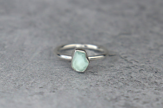 UK Size L/M Welsh Sea Glass Ring