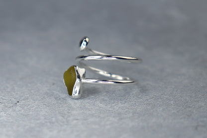UK Size O/P Welsh Sea Glass Ring