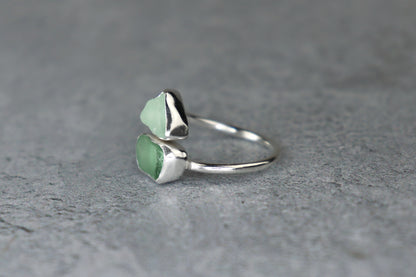 UK Size Q Welsh Sea Glass Ring