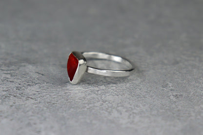 UK Size P Welsh Sea Glass Ring