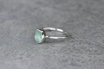 UK Size L/M Welsh Sea Glass Ring