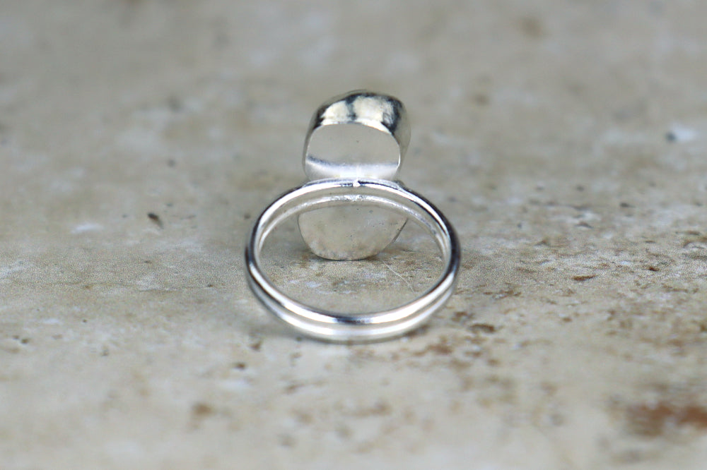 UK Size M Welsh Sea Glass Ring