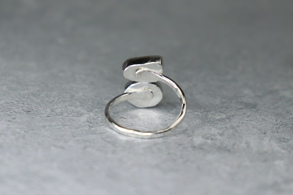 UK Size R Welsh Sea Glass Ring