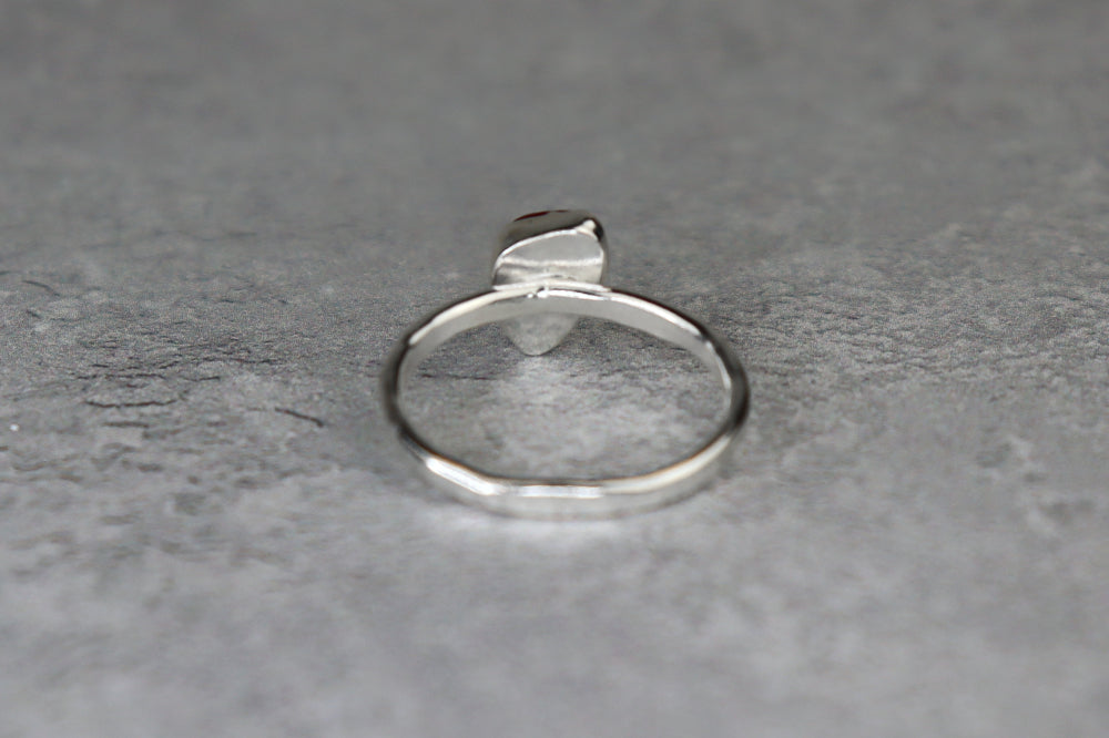 UK Size P Welsh Sea Glass Ring