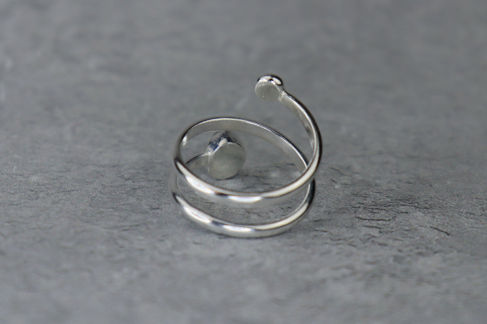 UK Size Q/R Welsh Sea Glass Ring