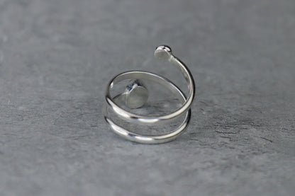 UK Size Q/R Welsh Sea Glass Ring