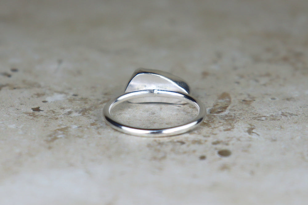 UK Size R Welsh Sea Glass Ring