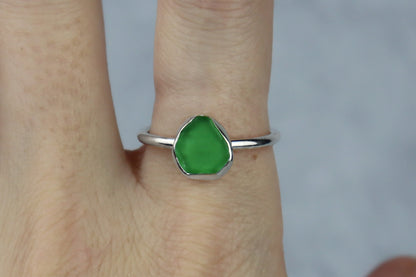 UK Size T Welsh Sea Glass Ring