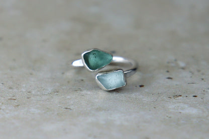 UK Size K Welsh Sea Glass Ring