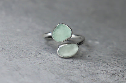 UK Size O/P Welsh Sea Glass Ring