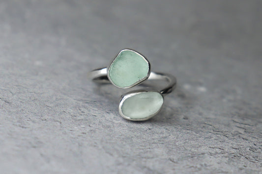 UK Size O/P Welsh Sea Glass Ring