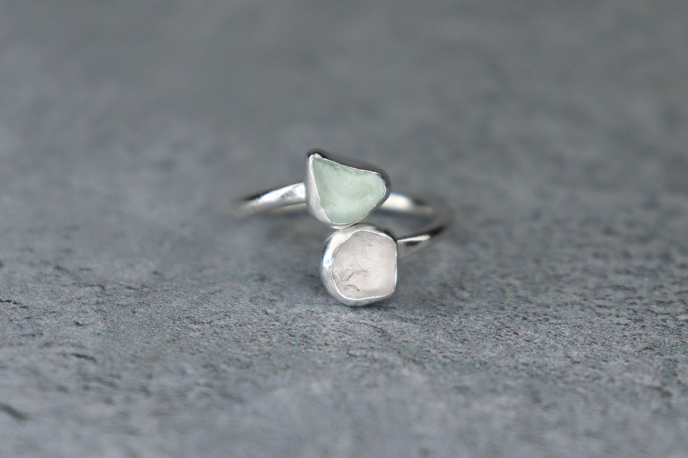 UK Size N/O Welsh Sea Glass Ring
