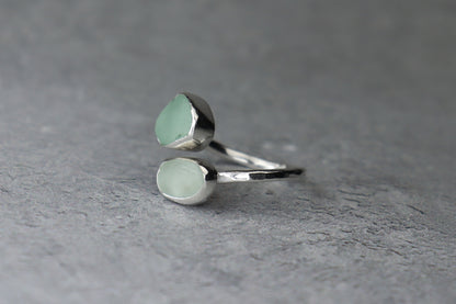 UK Size O/P Welsh Sea Glass Ring