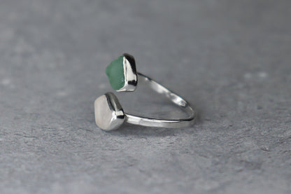 UK Size O Welsh Sea Glass Ring