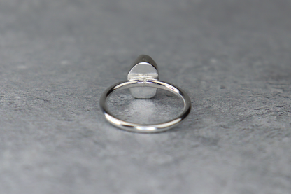 UK Size L Welsh Sea Glass Ring