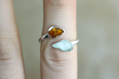 UK Size M Welsh Sea Glass Ring