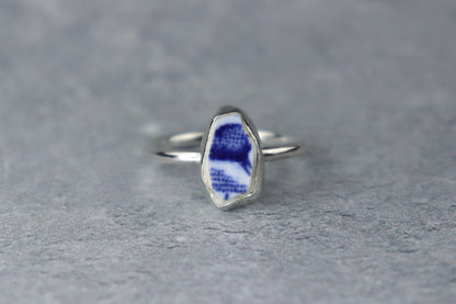 UK Size N Welsh Sea Pottery Ring